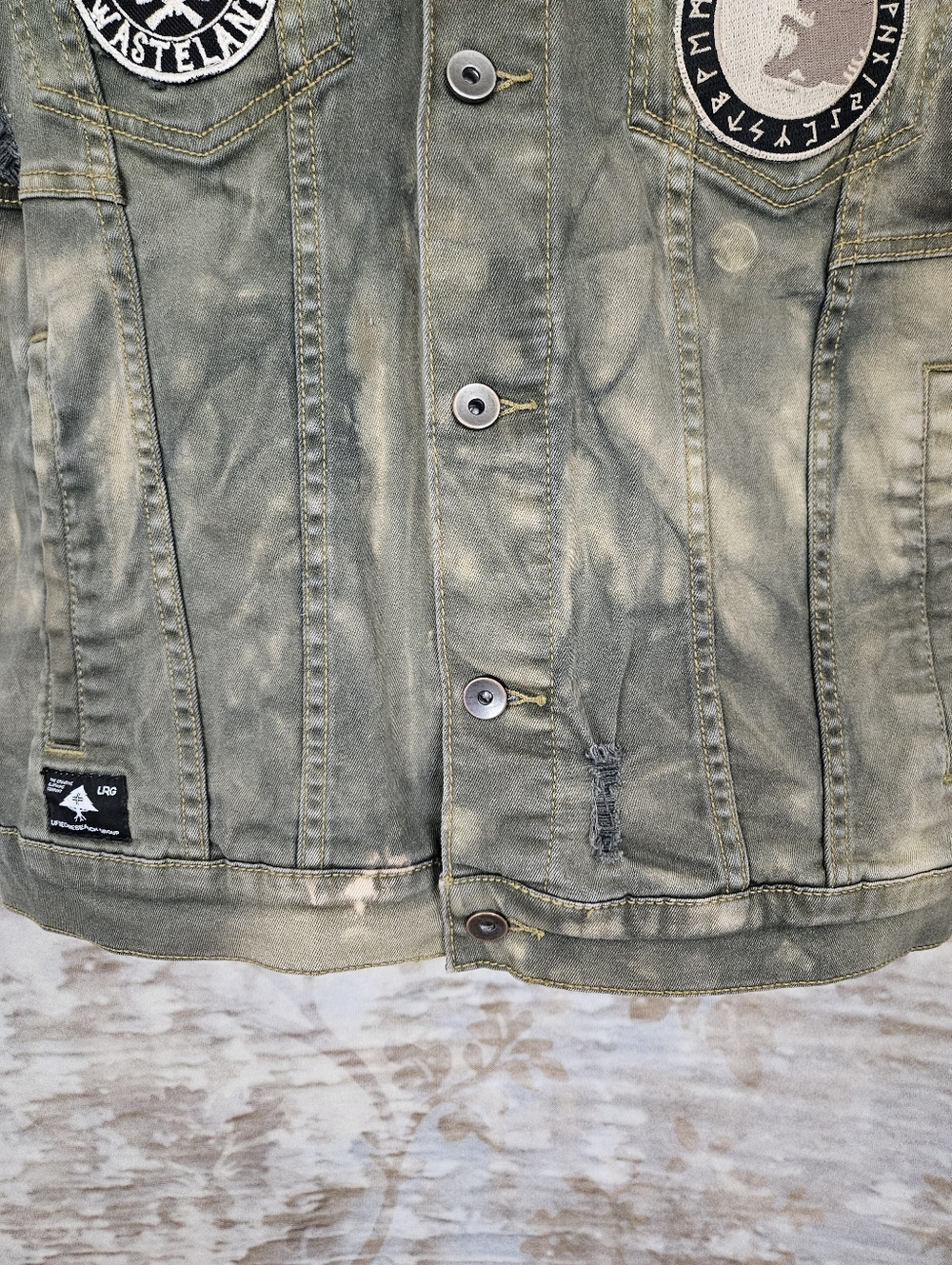 Mens Battle Vest Post Apocalyptic Mad Max Cotton Hand Distressed Size Large - Picture 4 of 12